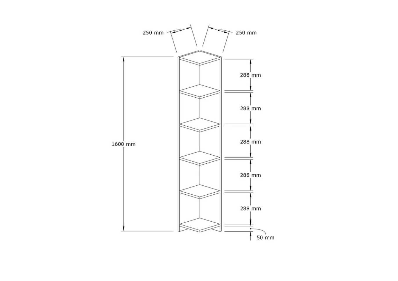 Wandkast Ravella Wit 160cm