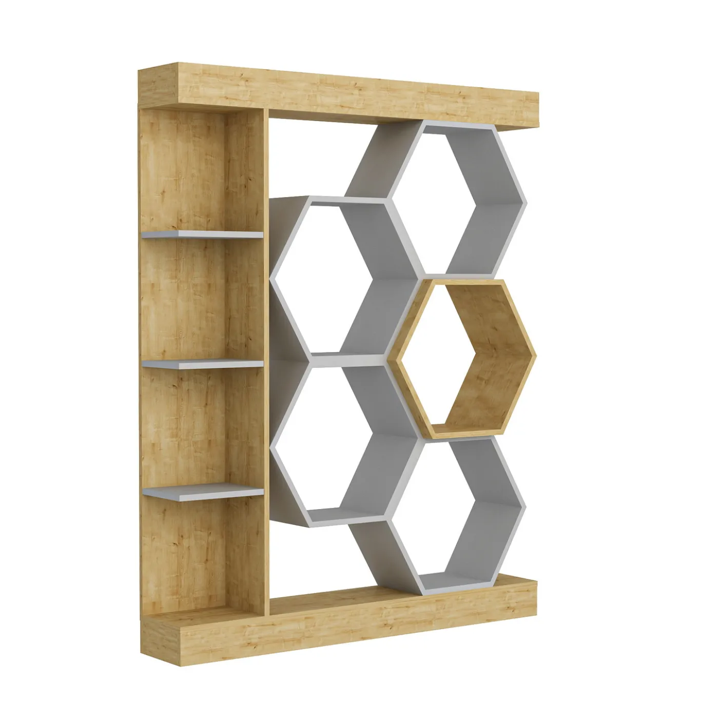 Wandkast Sueno Naturel/Wit