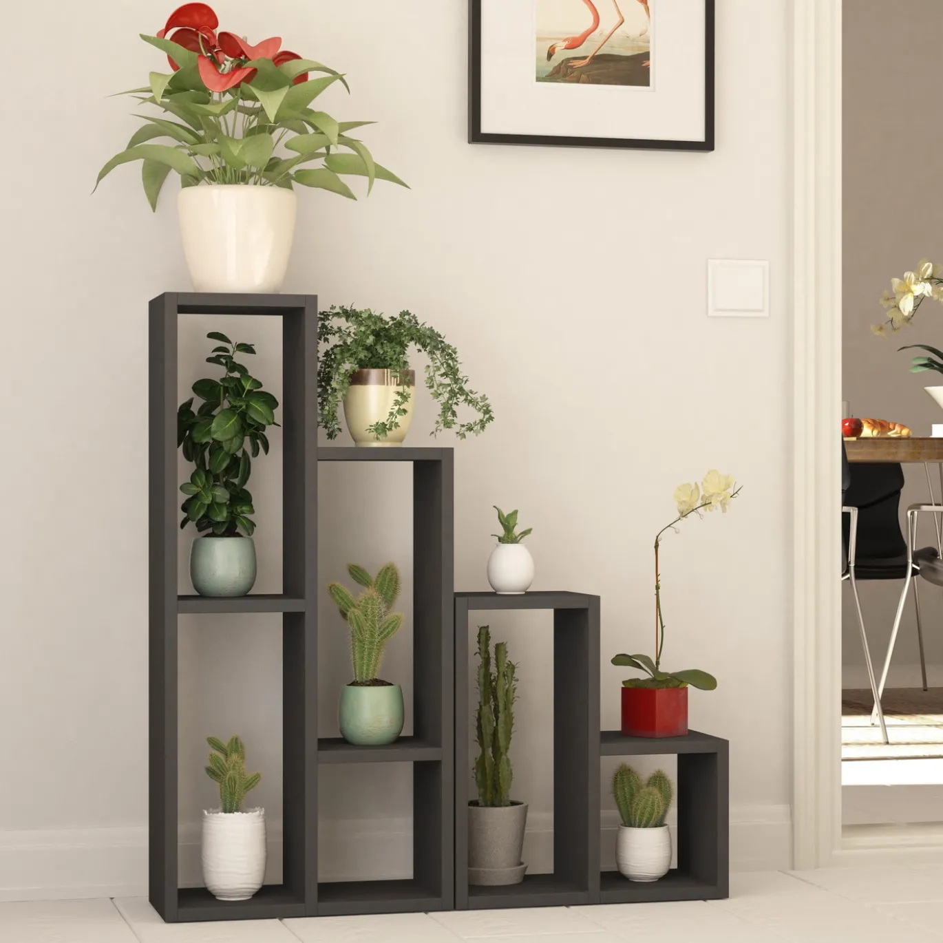 Wandkast Sule Antraciet 89cm