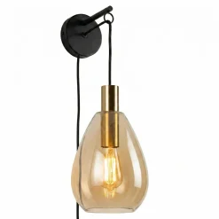 Wandlamp Anita 1-Lichts Amber Glas - Giga Meubel