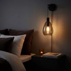 Wandlamp Anita 1-Lichts Smoke Glas - Giga Meubel