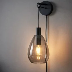 Wandlamp Anita 1-Lichts Smoke Glas - Giga Meubel