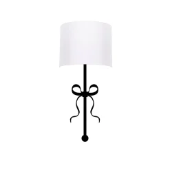 Wandlamp Asaf Bow Wit/Zwart