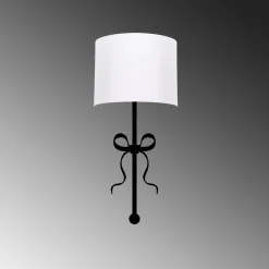 Wandlamp Asaf Bow Wit/Zwart