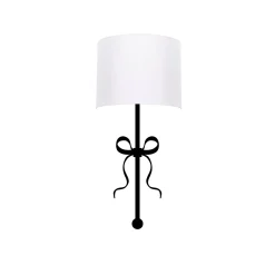 Wandlamp Asaf Bow Wit/Zwart