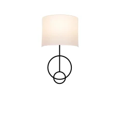 Wandlamp Asaf Circles Wit/Zwart