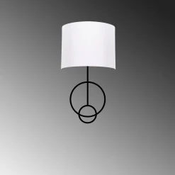 Wandlamp Asaf Circles Wit/Zwart