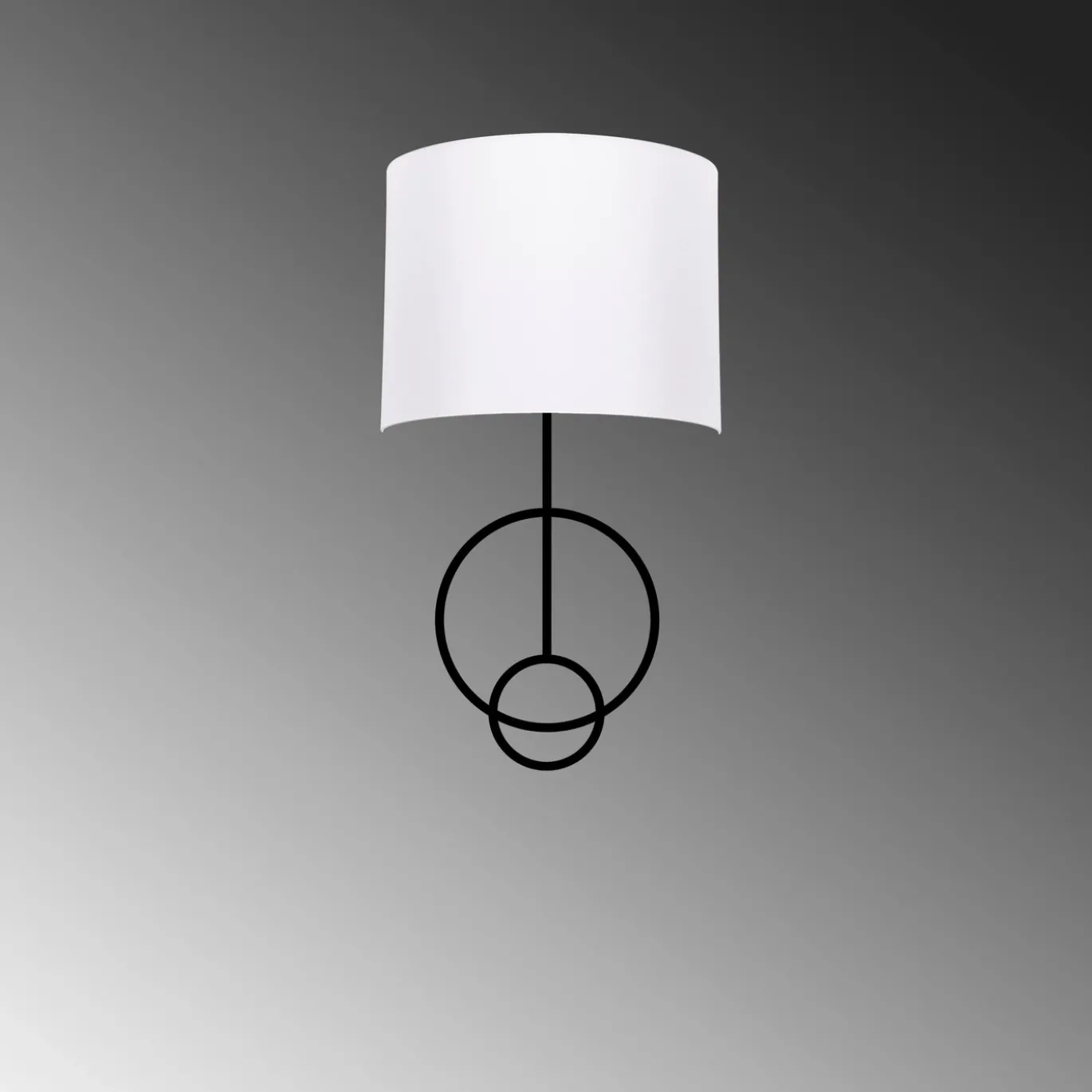 Wandlamp Asaf Circles Wit/Zwart