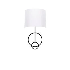 Wandlamp Asaf Circles Wit/Zwart