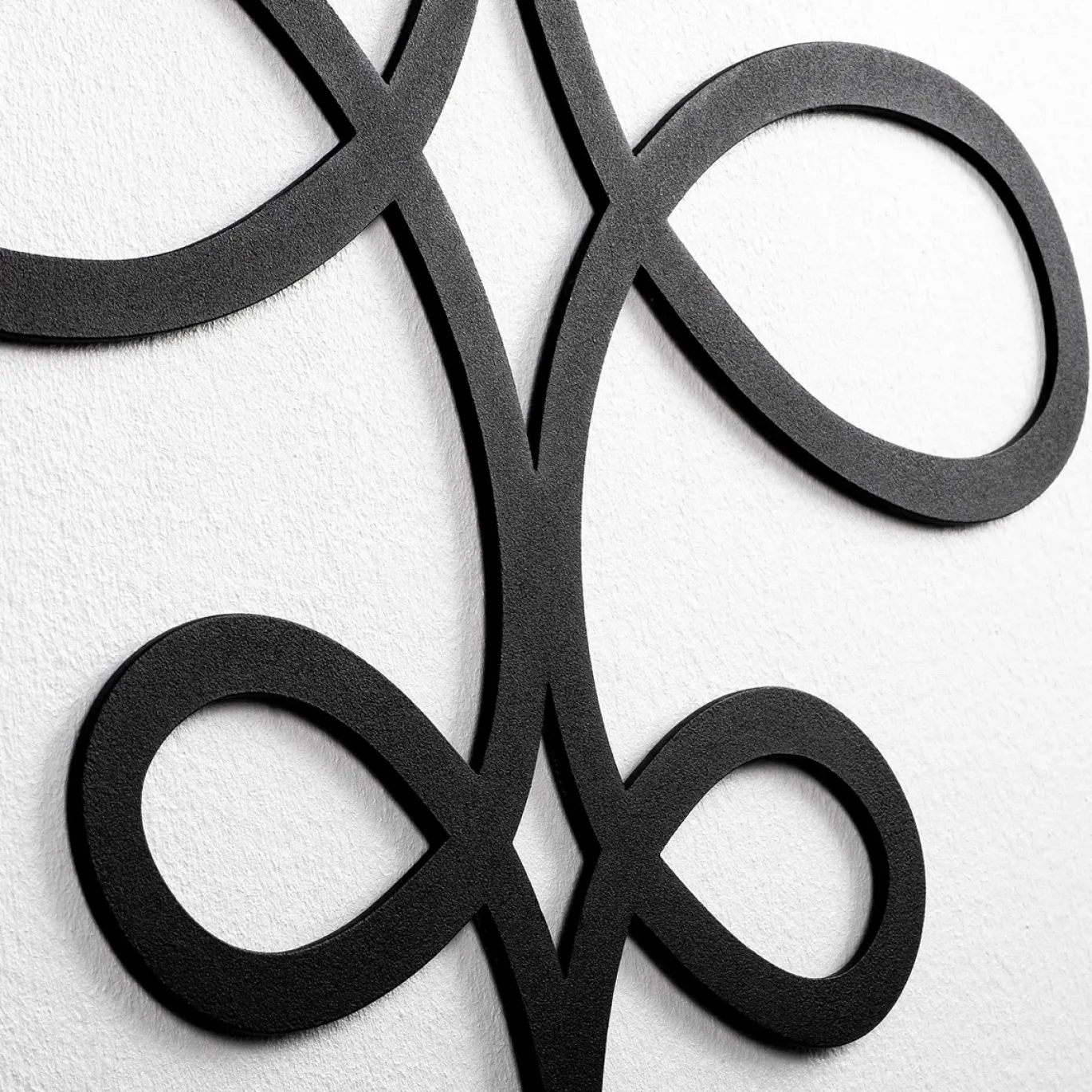 Wandlamp Asaf Curl Wit/Zwart