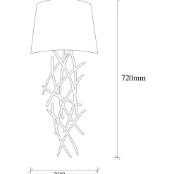 Wandlamp Asaf Sticks Wit/Zwart