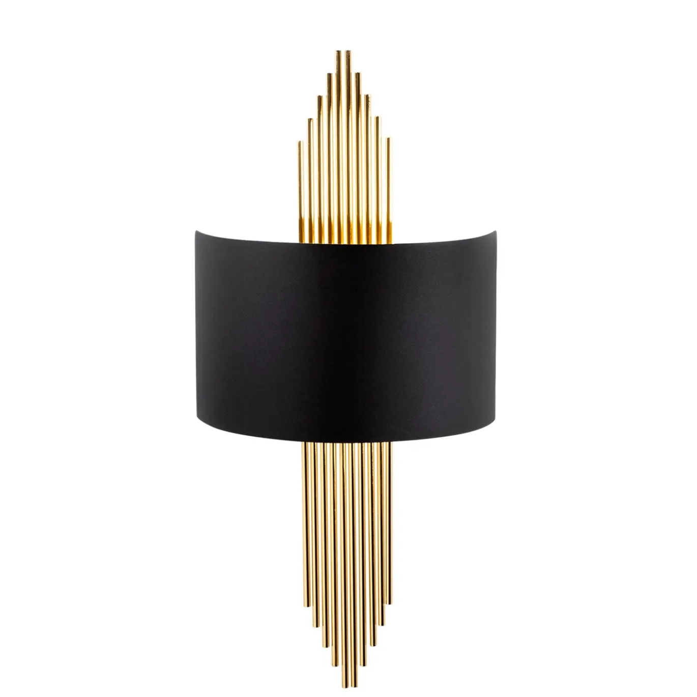 Wandlamp Avdan Curve Goud/Zwart