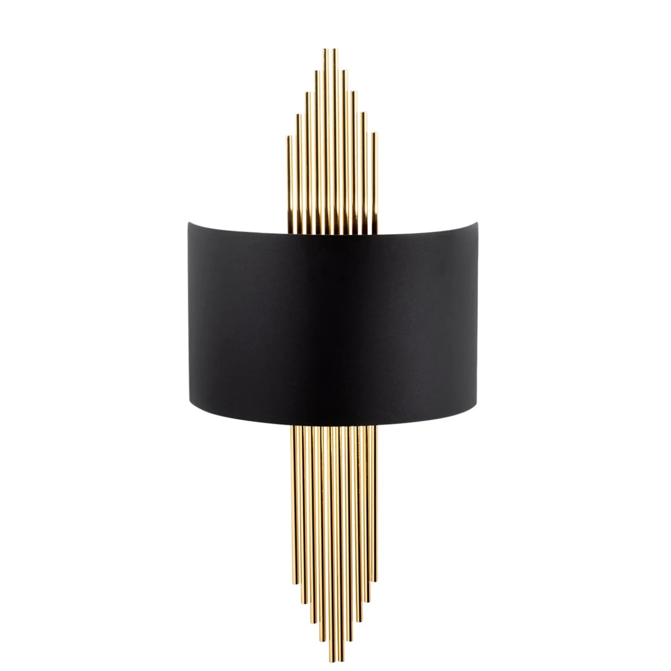 Wandlamp Avdan Curve Goud/Zwart