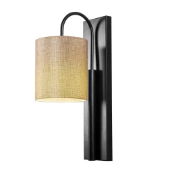 Wandlamp Baston Crème/Zwart