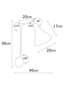 Wandlamp Berceste Zwart