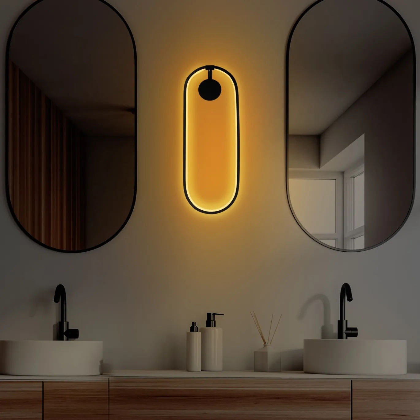 Wandlamp Can Zwart