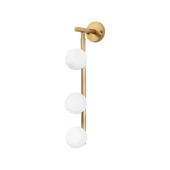 Wandlamp Domino 3-Lichts Shiny Goud