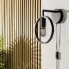 Wandlamp Evi 1-Lichts Zwart - Giga Meubel