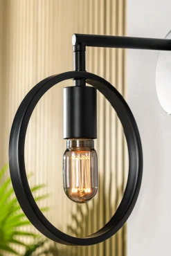 Wandlamp Evi 1-Lichts Zwart - Giga Meubel