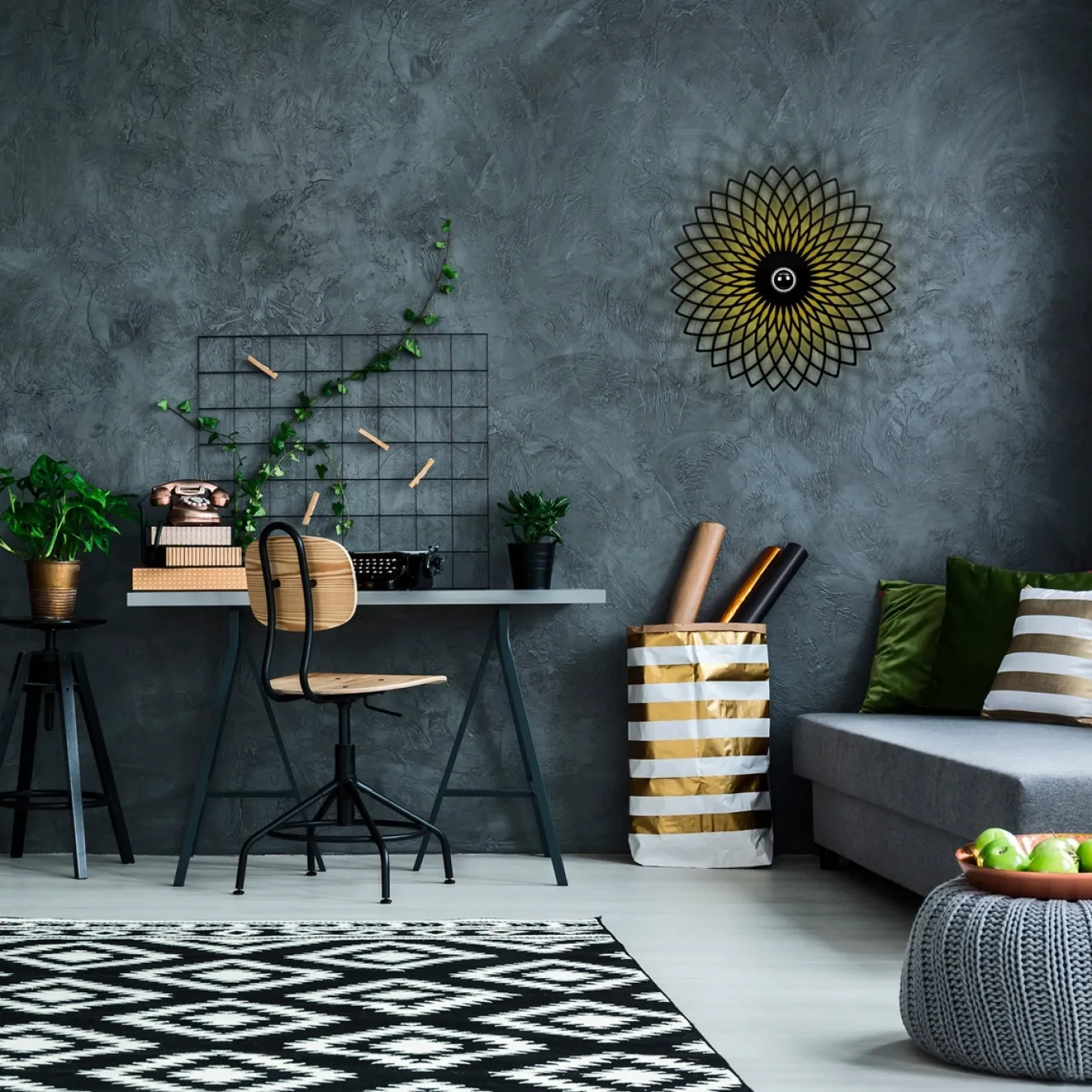 Wandlamp Fellini Zwart