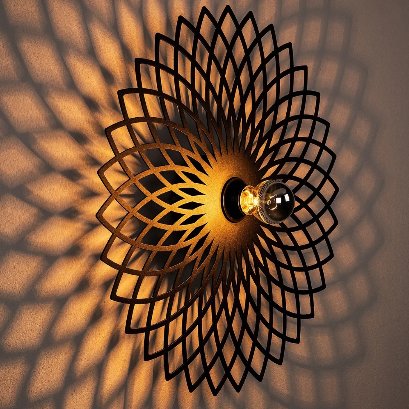 Wandlamp Fellini Zwart
