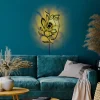 Wandlamp Flower Faced Zwart