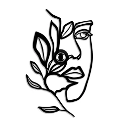 Wandlamp Flower Faced Zwart