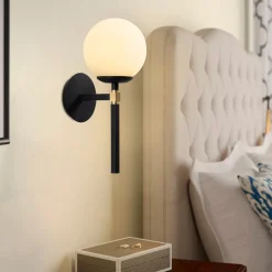 Wandlamp Gondol Zwart/Wit