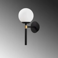 Wandlamp Gondol Zwart/Wit