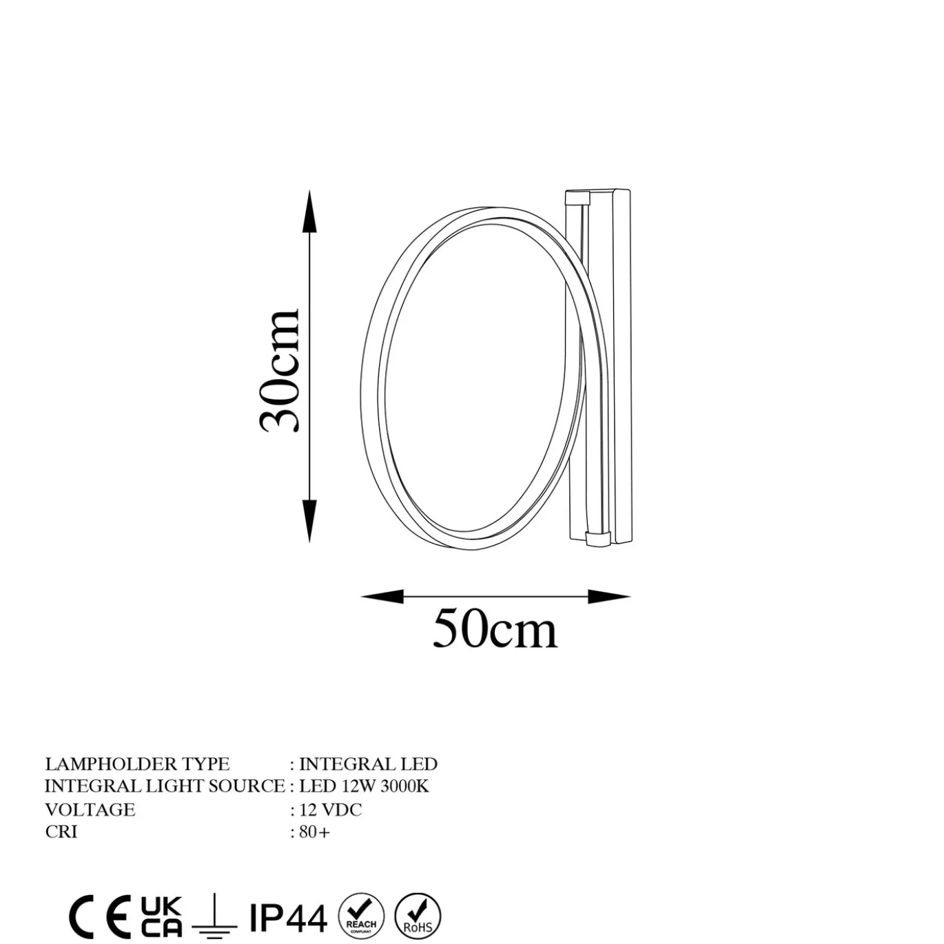 Wandlamp Halka Goud