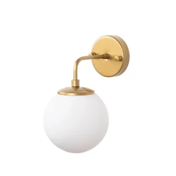 Wandlamp Horn Goud/Wit
