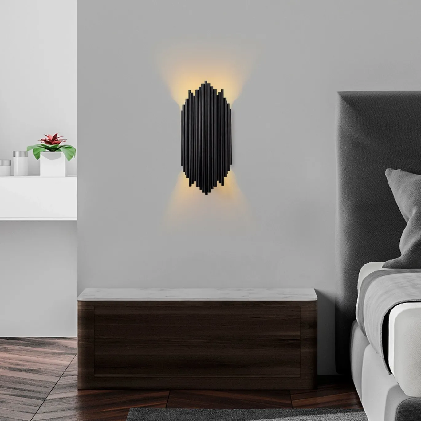 Wandlamp Kara Zwart