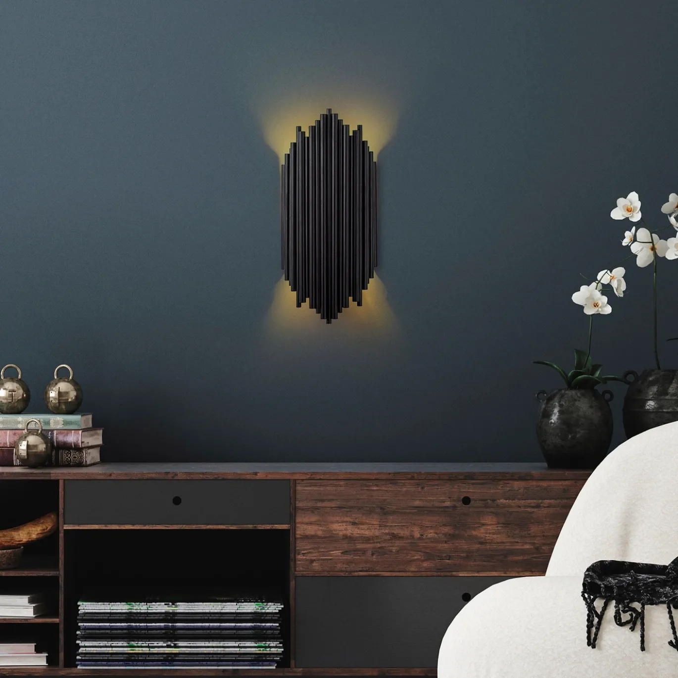 Wandlamp Kara Zwart