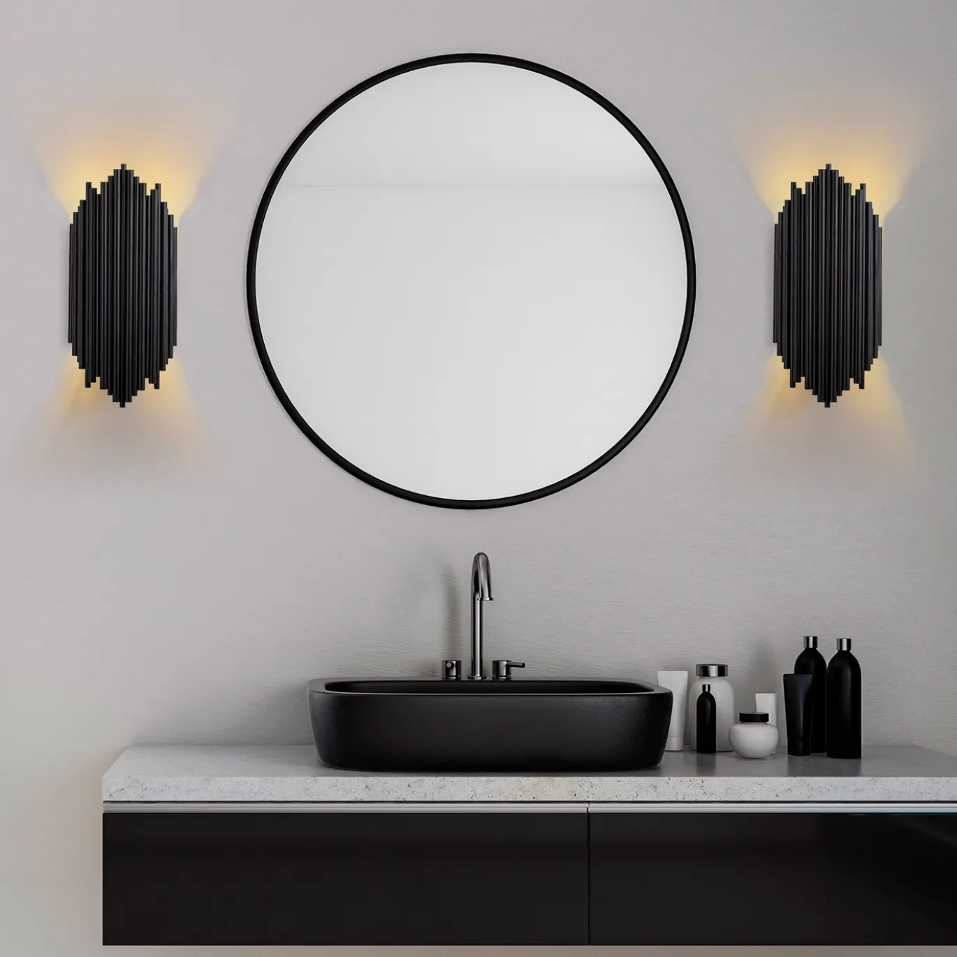 Wandlamp Kara Zwart