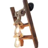 Wandlamp Merdiven 2-lichts Walnoot