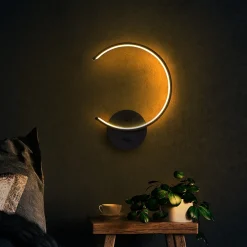 Wandlamp Moon Zwart