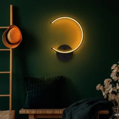 Wandlamp Moon Zwart