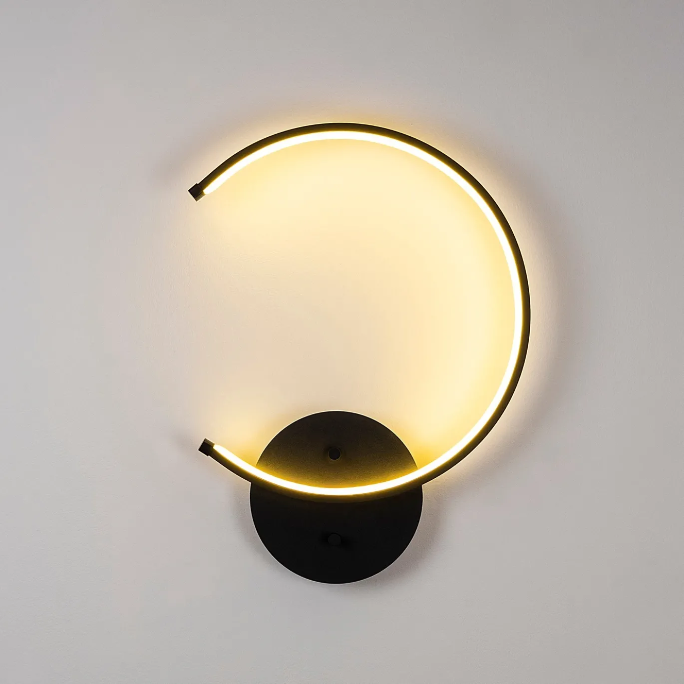 Wandlamp Moon Zwart