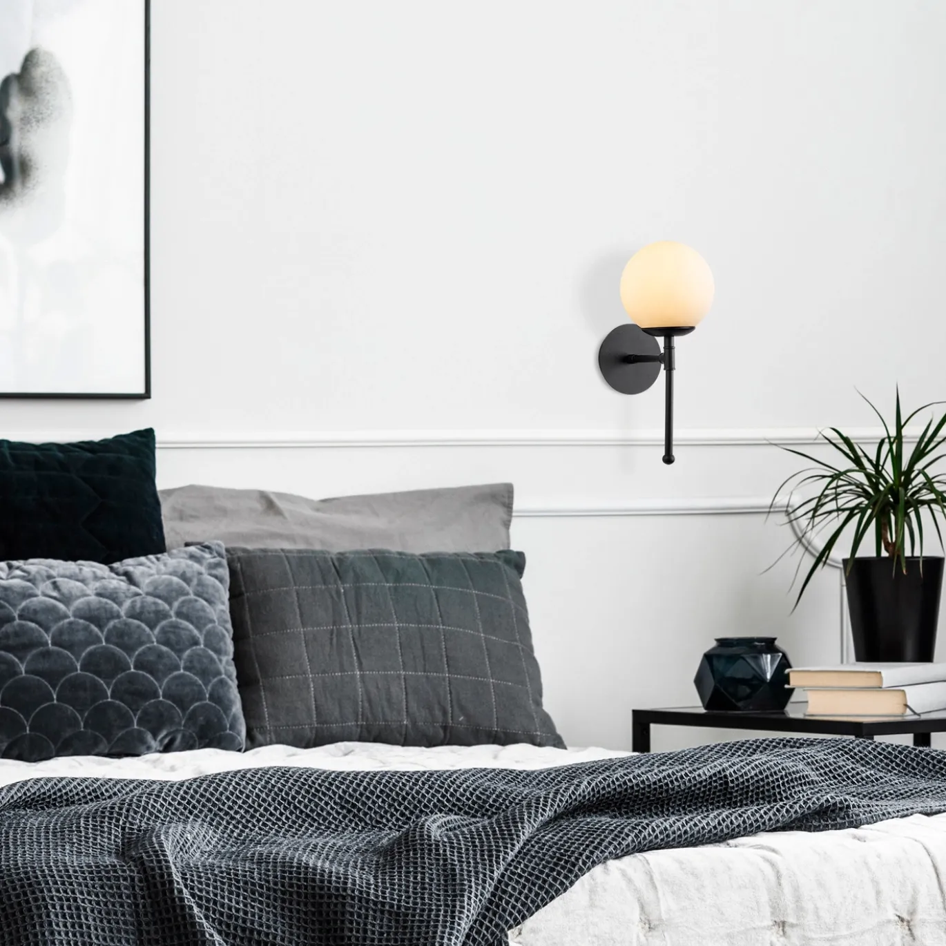 Wandlamp Mudoni Zwart