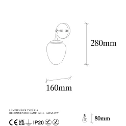 Wandlamp Nis Brass