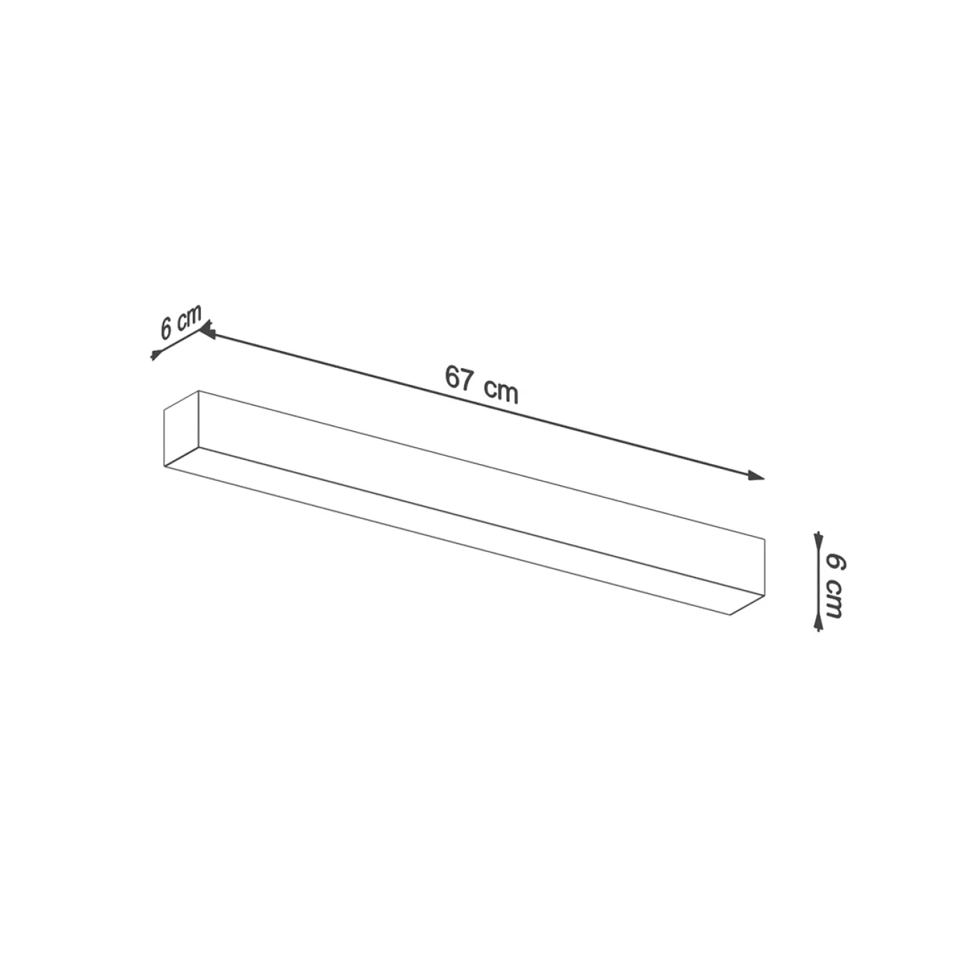 Wandlamp Pinne Grijs 3000K 67cm - Giga Meubel