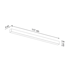 Wandlamp Pinne Grijs 3000K 118cm - Giga Meubel