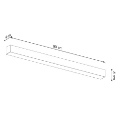 Wandlamp Pinne Zwart 3000K 90cm - Giga Meubel