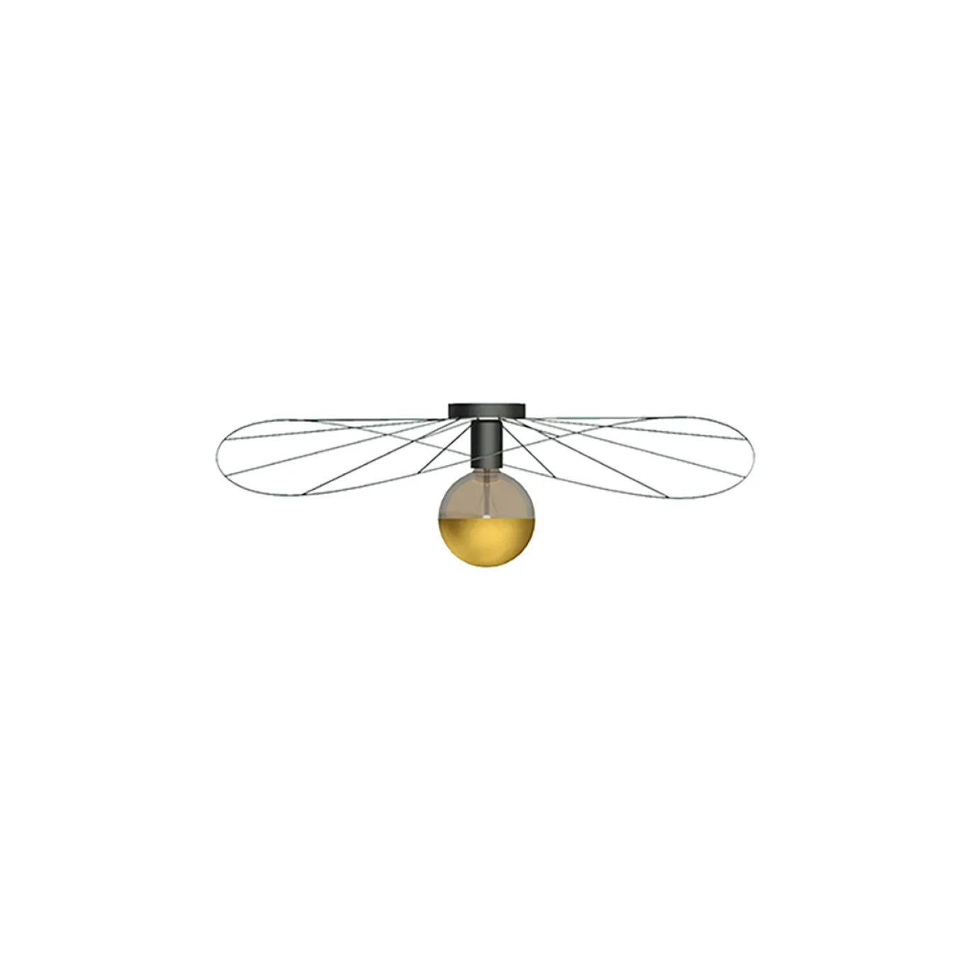 Wandlamp / Plafondlamp Eskola Zwart Ø70cm - Giga Meubel
