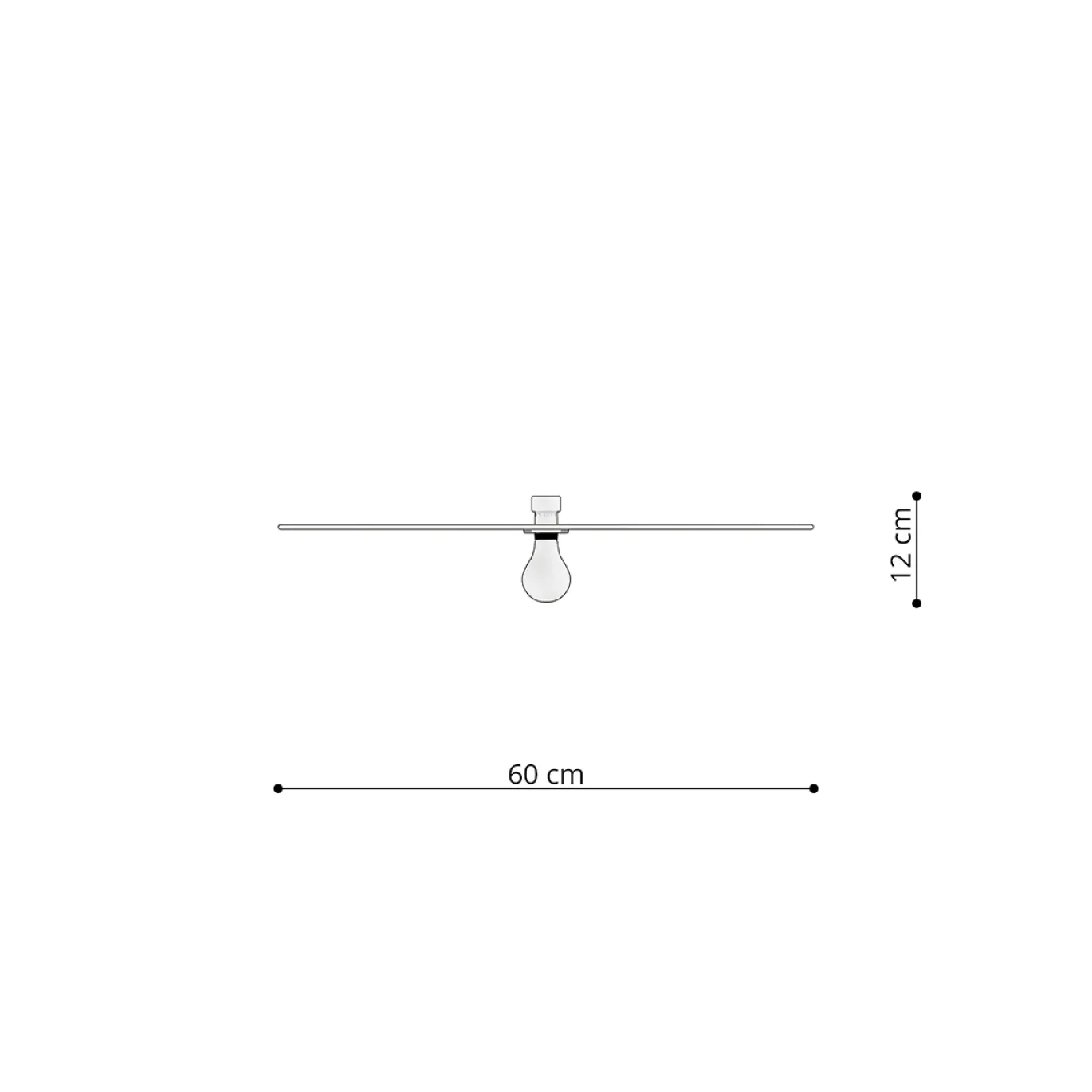 Wandlamp / Plafondlamp Sirkel Zwart Ø60cm - Giga Meubel