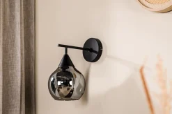 Wandlamp Pleun 1-Lichts Smoke Glas - Giga Meubel