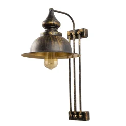 Wandlamp Saglam Antiek Zwart/Goud