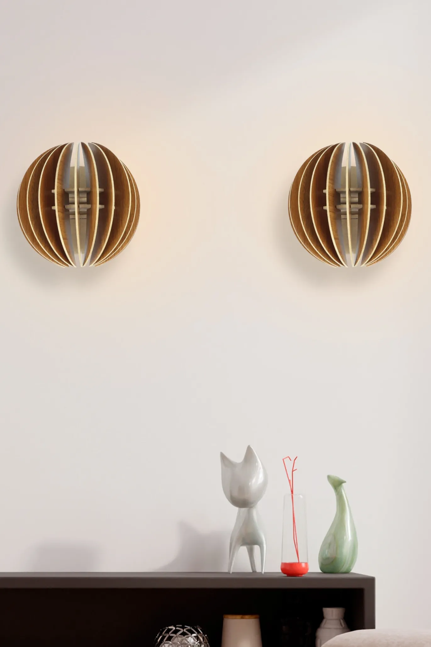 Wandlamp Sahip Walnoot
