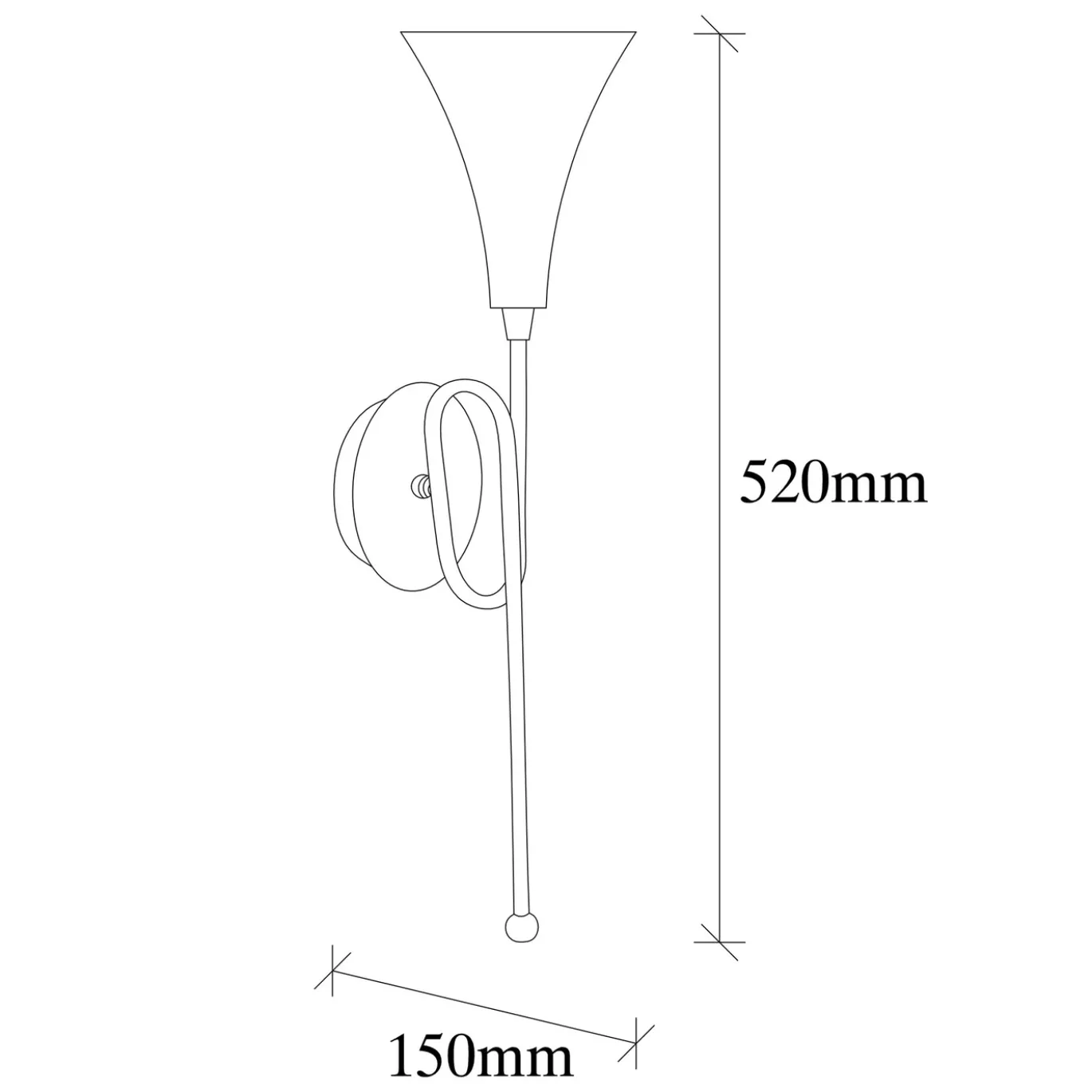 Wandlamp Sarmal Goud