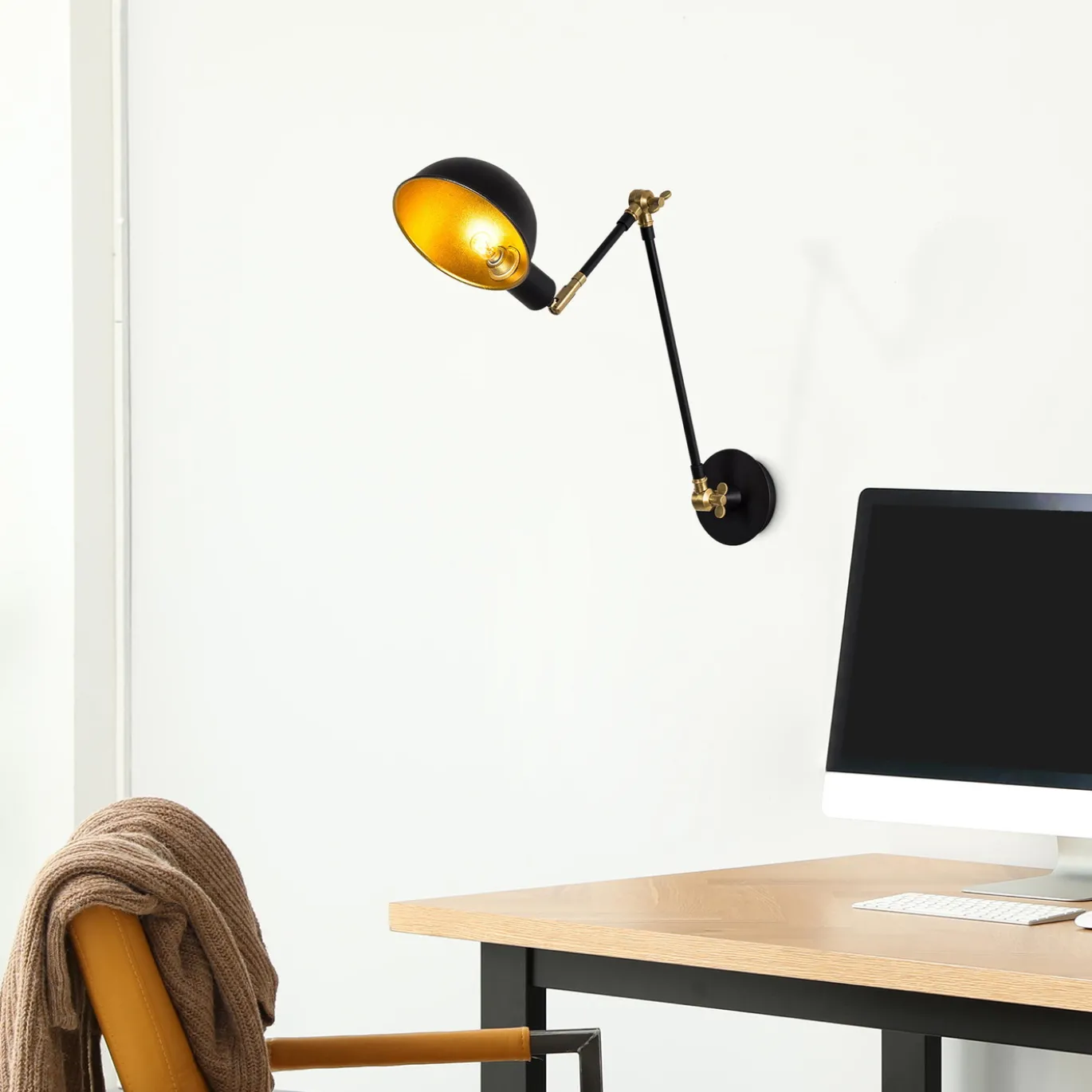 Wandlamp Sivani Zwart
